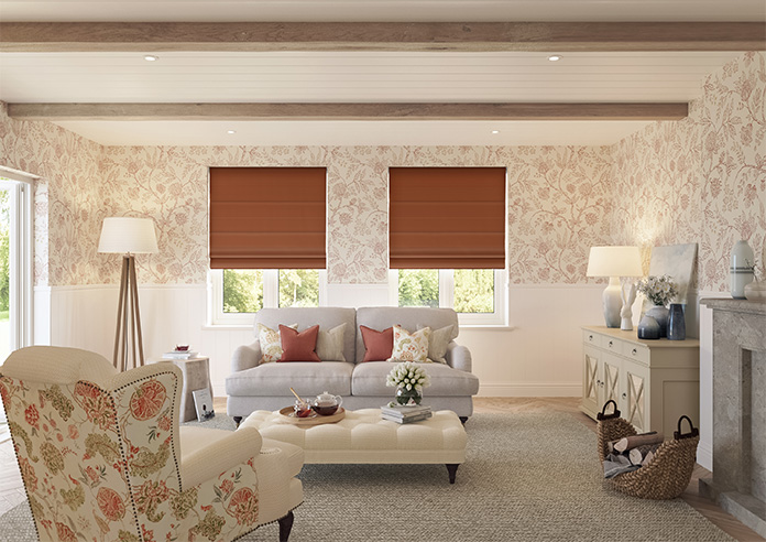 Ascot, Terracotta - Roman Blind - Image 8